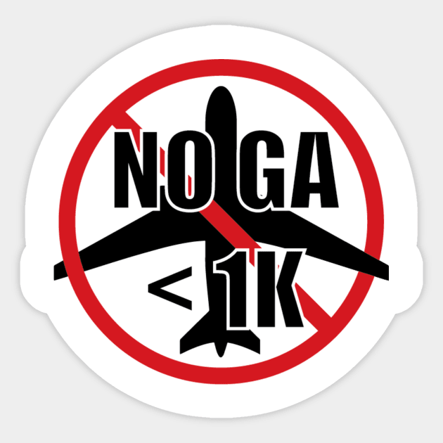 No General Aviation Under 1000' Sticker by rotorgarage